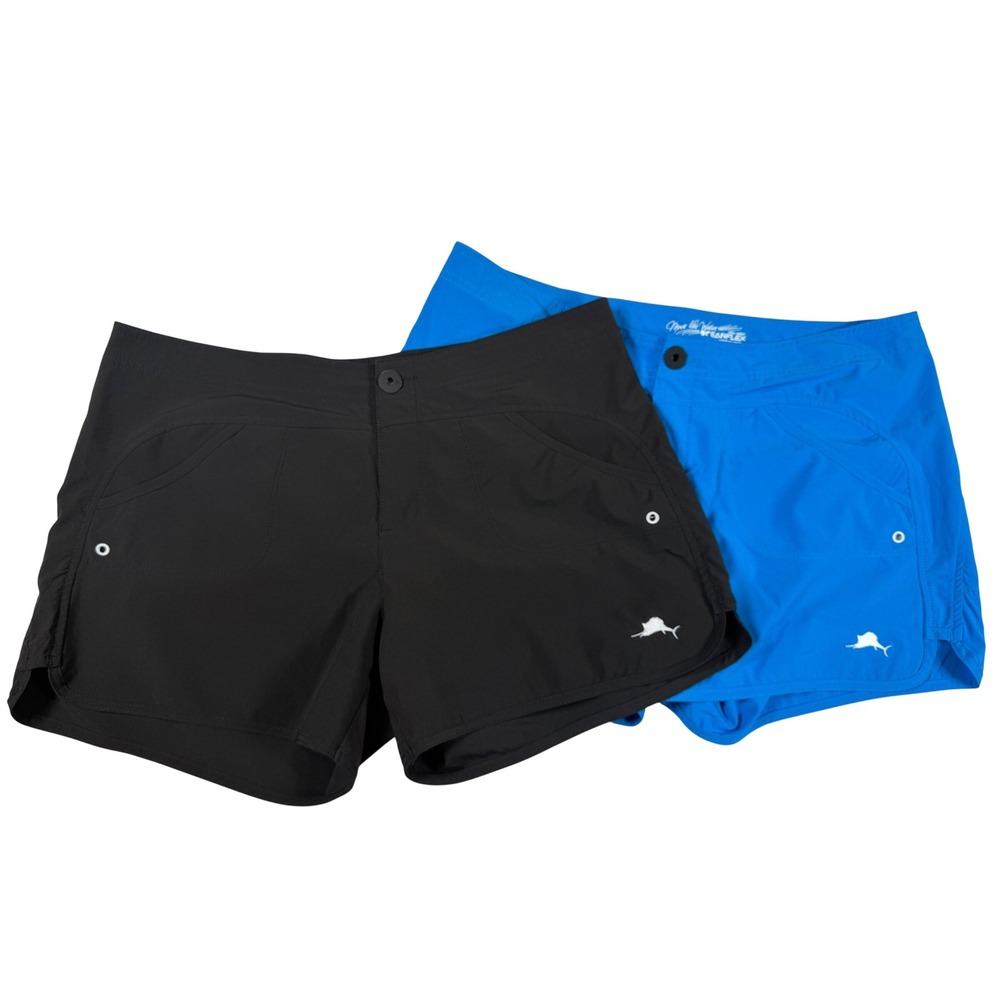 Pelagic Women's Black and Blue Performance Shorts